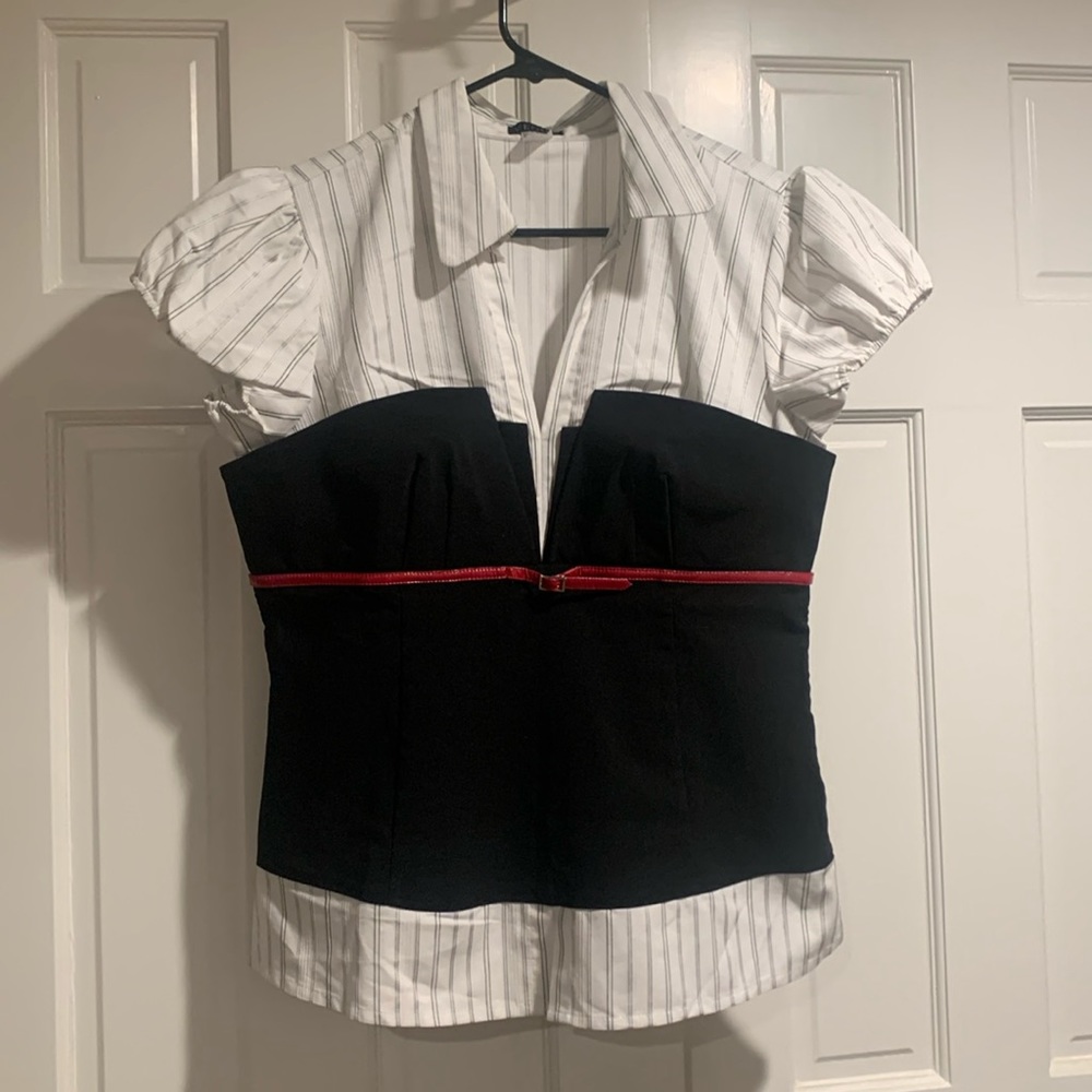 🖤❤️Beautiful Black Bustier Overlay Top❤️🖤